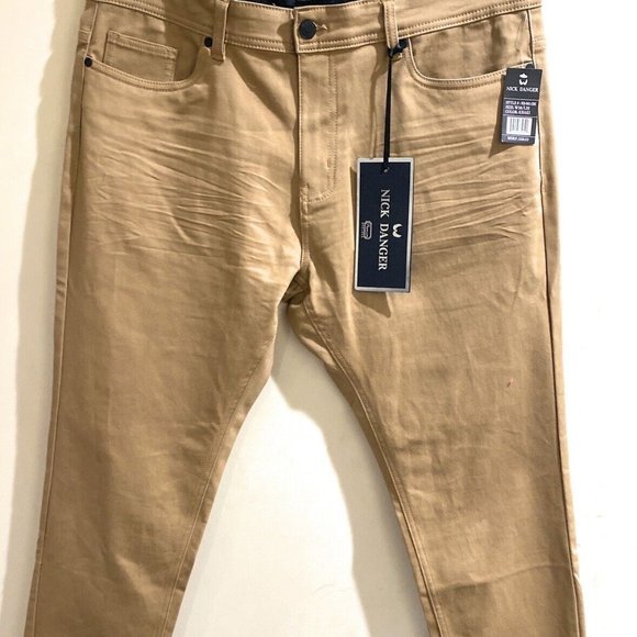 COPY - Nick Danger Supreme Flex Men's Slim Fit Denim Color: Khaki Jeans 32 X 30… - Picture 1 of 7